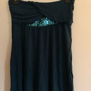 Express Strapless Sequin Top